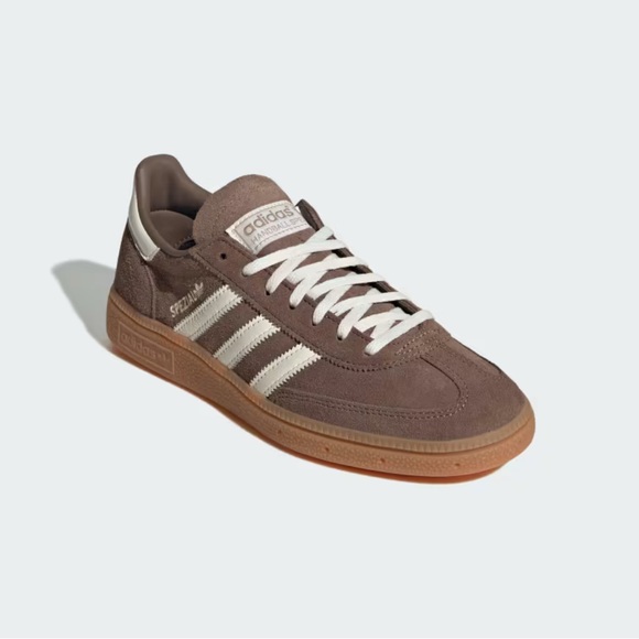 adidas Brown Suede Sneakers with White Stripes - Picture 3 of 7